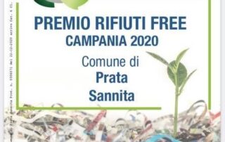 Attestato Premio rifiuti Free 2020 per il Comune di Prata Sannita